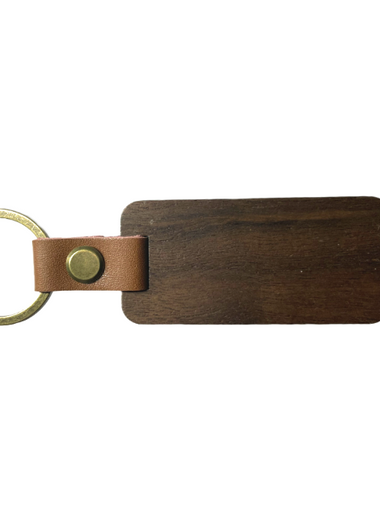 porte clé rectangle personnalisé bois