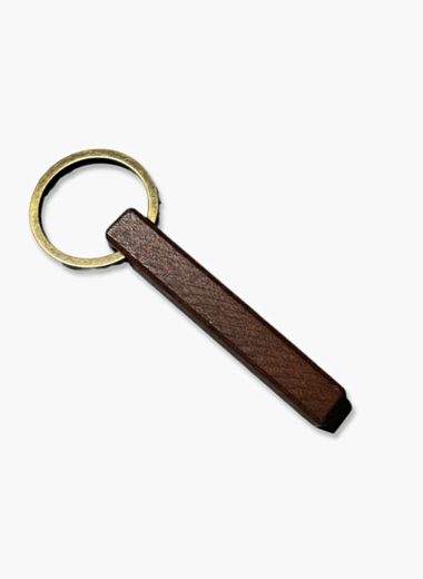 porte clé batonnet personnalisé bois gravure marron